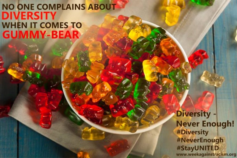 Text im Bild: No one complains about Diversity, when it comes to Gummy-Bear. Diversity - Never Enough!