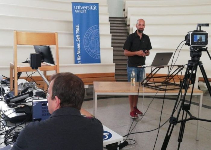 Videodreh im Hörsaal an der Universität Wien