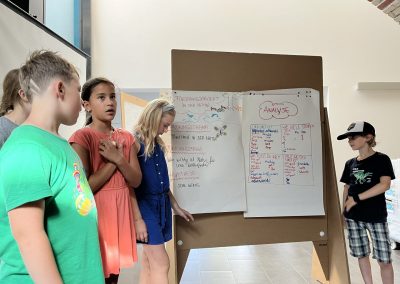 Children present their research project